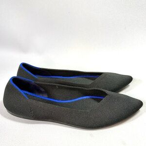 Rothy's The Point Black Knit Washable Flats